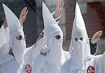 robed KKK members