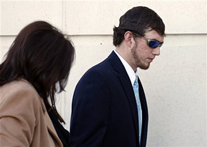 John Louis Blalack enters the federal courthouse in Jackson, Miss., Wednesday, Jan. 7, 2015 for a change-of-plea hearing in relation to a series of 2011 racial beatings that resulted in the death of a Jackson man. Blalack was indicted in 2014 at the end of a long investigation sparked by the June 2011 death of James Craig Anderson who was run over by a pickup truck outside a Jackson motel.