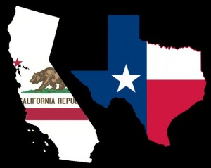 Texas and California are two states with the largest population of Hispanics and illegal immigrants.