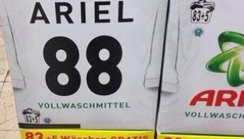 Detergent manufacturer Procter & Gamble has kicked up a froth in Germany after unintentionally placing a neo-Nazi code on promotional packages for Ariel washing powder. The number 88 stands for “Heil Hitler.”