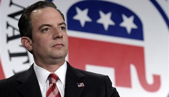 In this Jan. 24, 2014, photo, Republican National Committee chairman Reince Priebus is seen at the RNC winter meeting in Washington. The dueling faces of a conflicted political party were on display for all to see at the just-concluded RNC meeting, which comes a year after Priebus published a report aimed at modernizing the party and boosting its ranks.