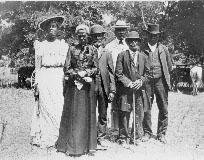 black and white photo of African-American's celebrating Juneteenth